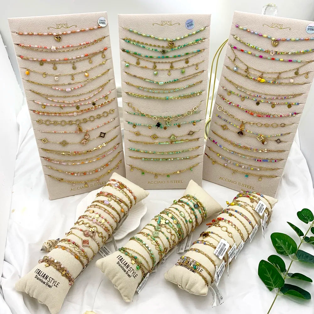 BPA-732-208 Mix Soggetti-15pz Bracciali in Acciaio
