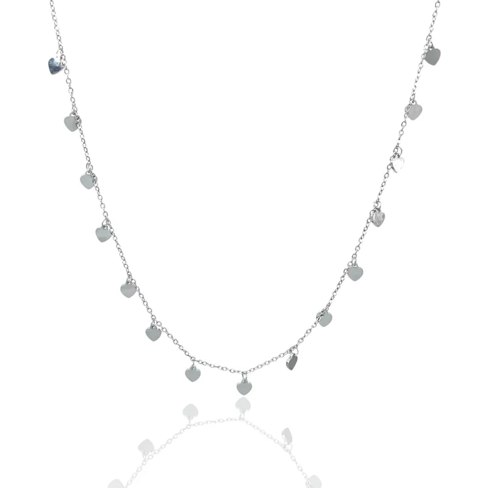 CAC-413-1806 Cuore-Collana Corta in Acciaio