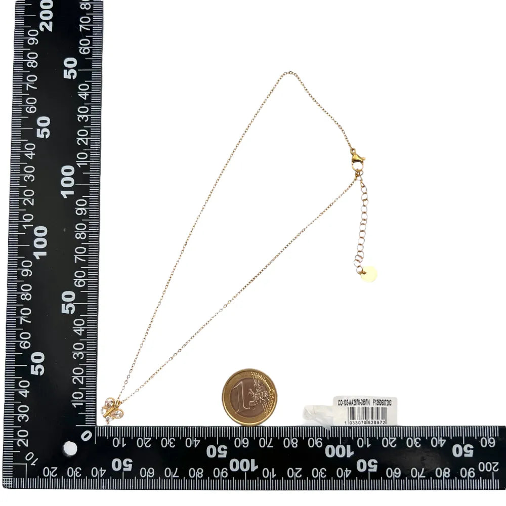 CPA-103-AA2878-2897N Soggetti Mix con Zirconia-24pz Collane Corte in Acciaio