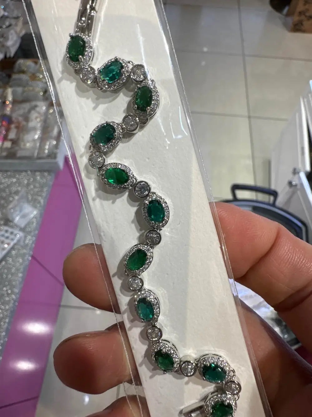 BMZ-103-AA2639B Ovale e Punto Luce-Bracciale con Cubic Zirconia