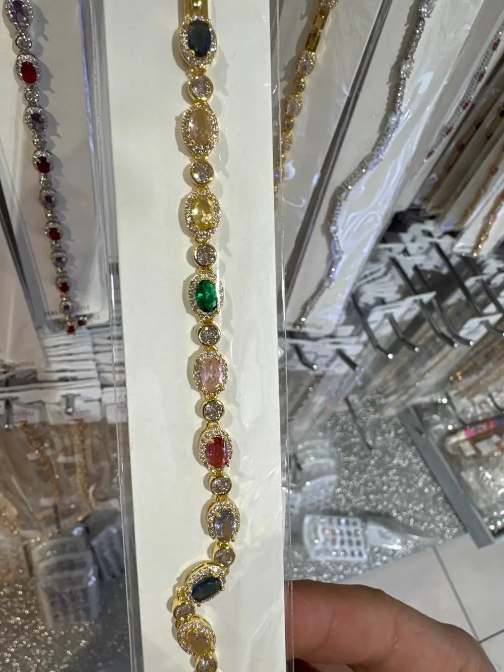 BMZ-103-AA2639B Ovale e Punto Luce-Bracciale con Cubic Zirconia